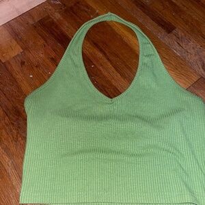 Green halter top